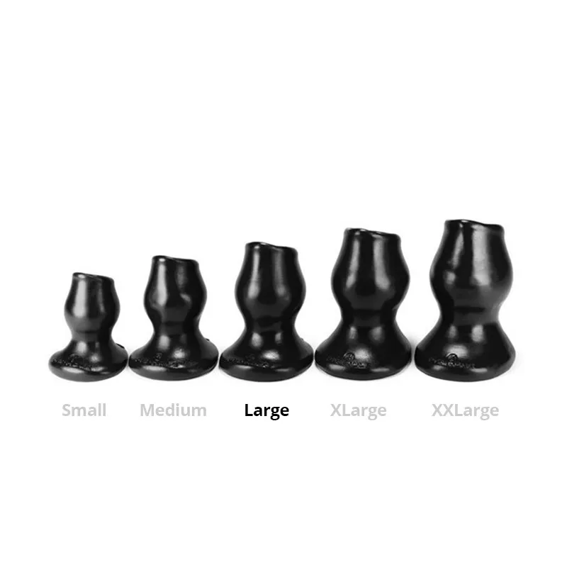 Oxballs Plug Tunnel Pig-Hole noir Large - 9 x 7 cm